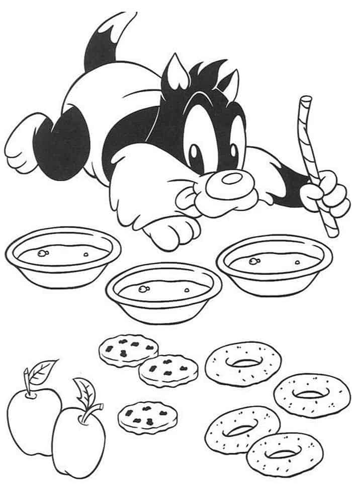 baby looney tunes coloring pages