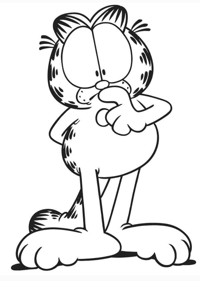 garfield coloring pages for kids to print out