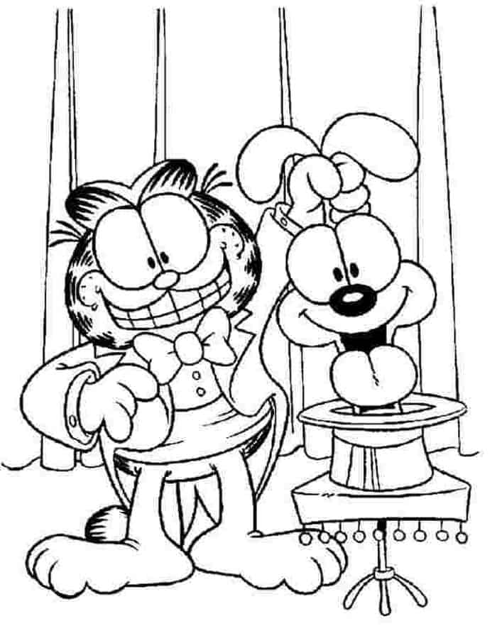 garfield coloring pages transparent