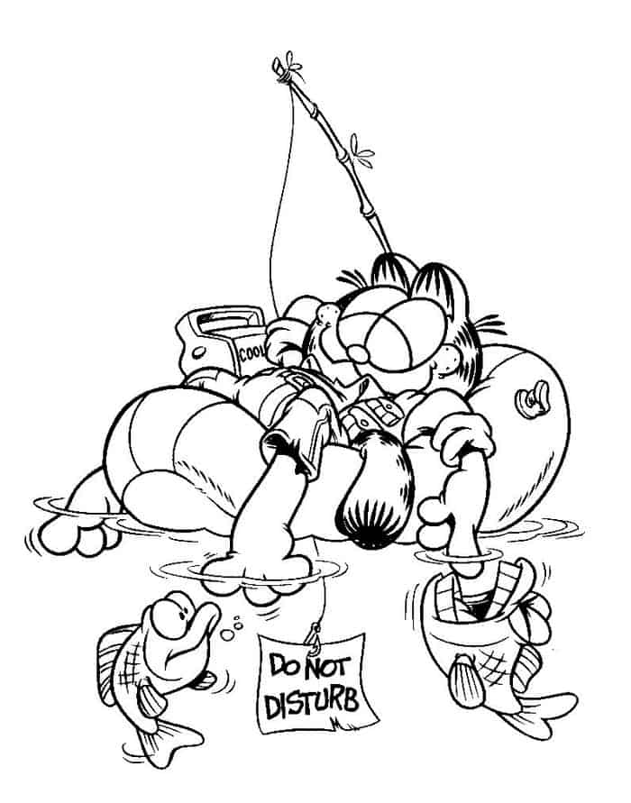 garfield comic coloring pages