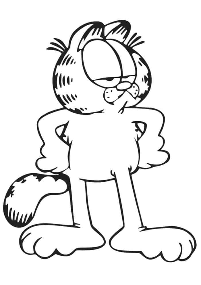 go to garfield halloween coloring pages