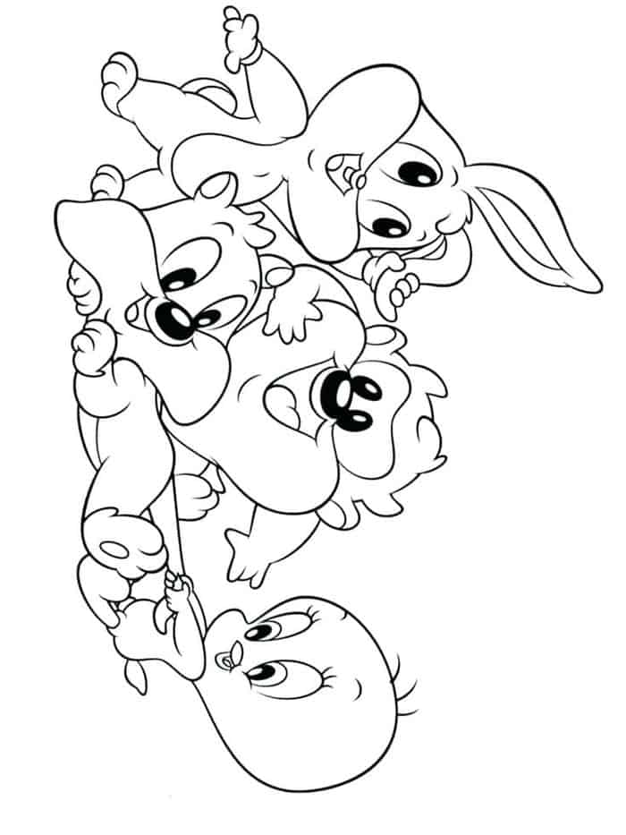 looney tunes babies coloring pages