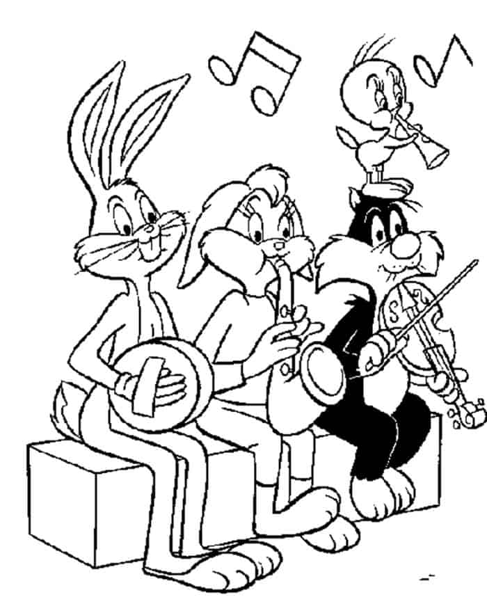 looney tunes coloring pages jpg