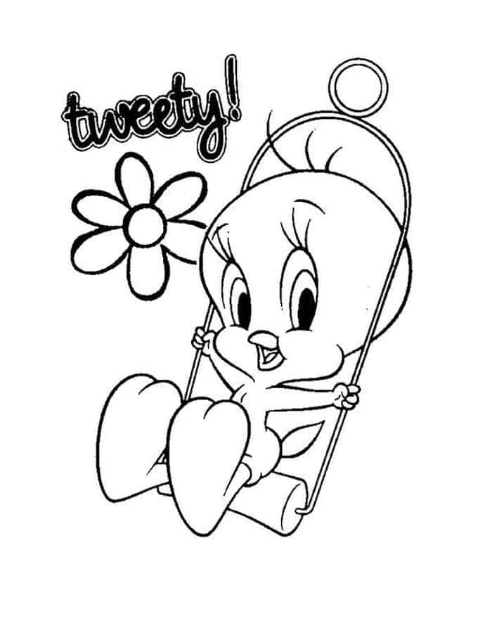 looney tunes tweety bird coloring pages