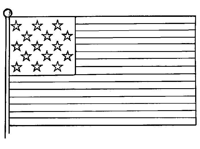 1812 American Flag Coloring Pages Printable Free
