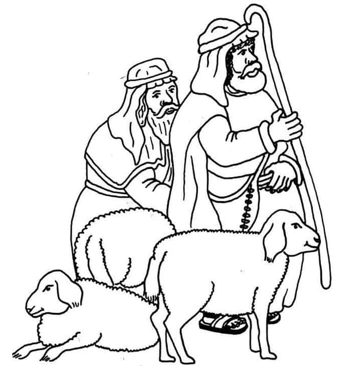 Abraham Isaac Sheep Goats Flocks Bible Coloring Pages