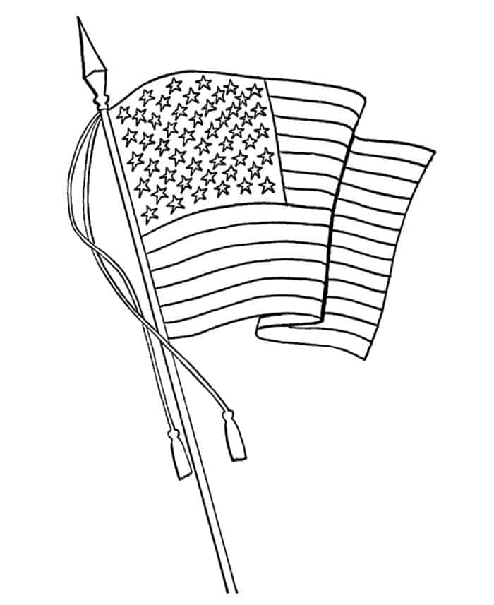 Adult Coloring Pages American Flag