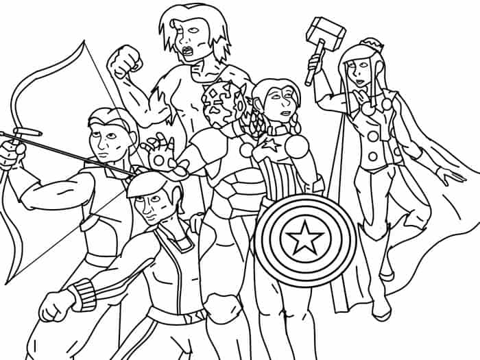 Adult Coloring Pages Avengers