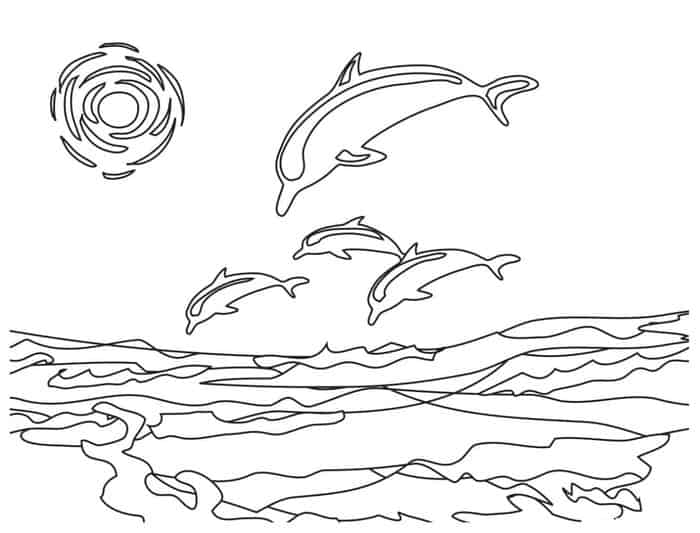 Adult Dolphin Coloring Pages