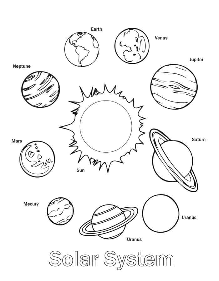 Adult Solar System Coloring Pages