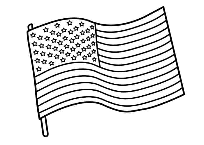 American Flag Coloring Pages For Preschool
