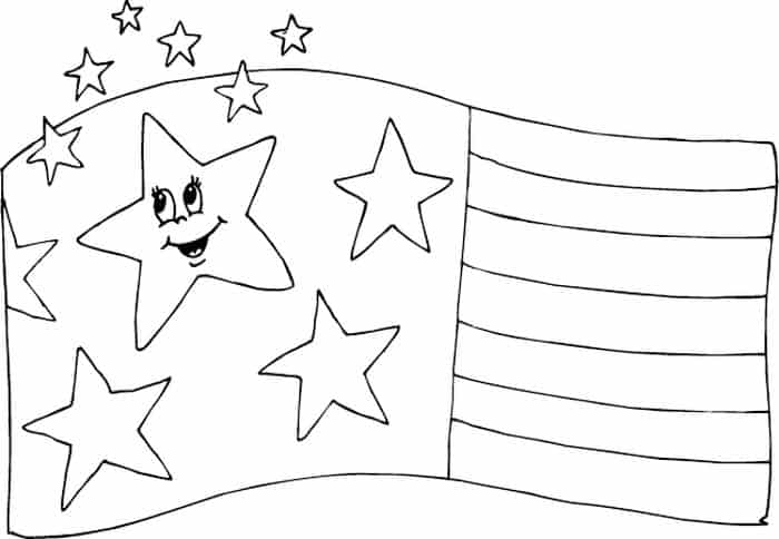 American Flag Coloring Pages For Toddlers
