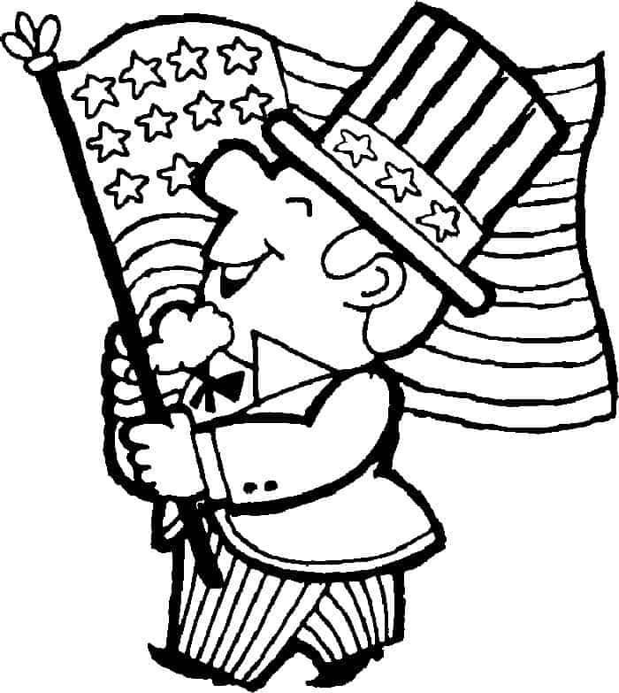 American Flag Mcdonalds Coloring Pages