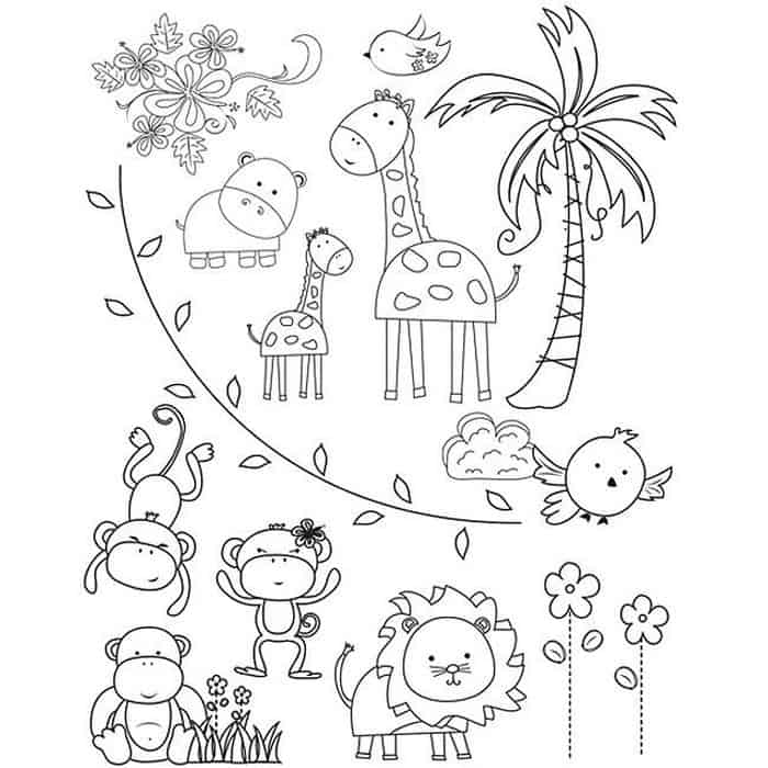 Animal Baby Zoo Coloring Pages