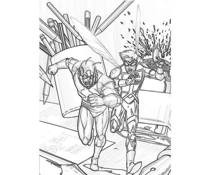 Ant Man Badge Coloring Pages