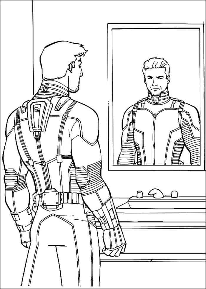 Ant Man Face Coloring Pages