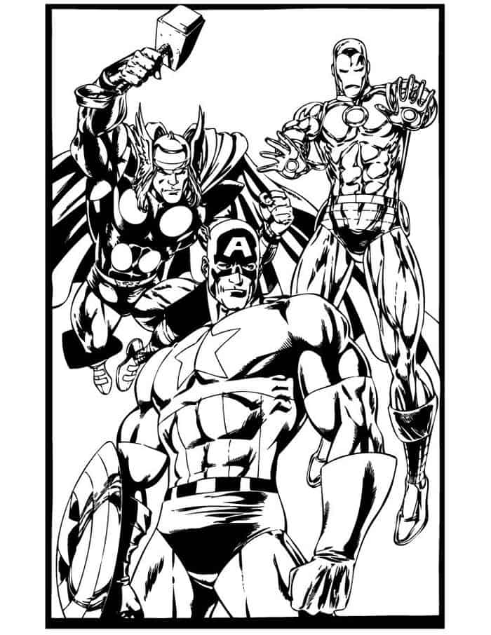 Avengers Captain America Coloring Pages 1