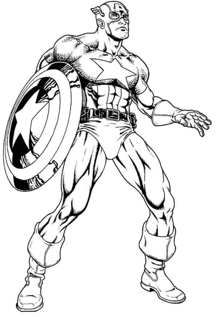Avengers Captain America Coloring Pages