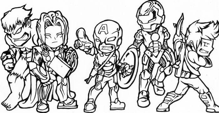 Baby Avengers Coloring Pages