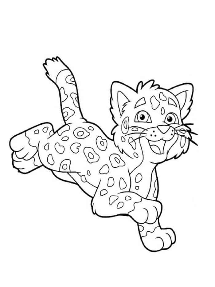 Baby Cheetah Coloring Pages