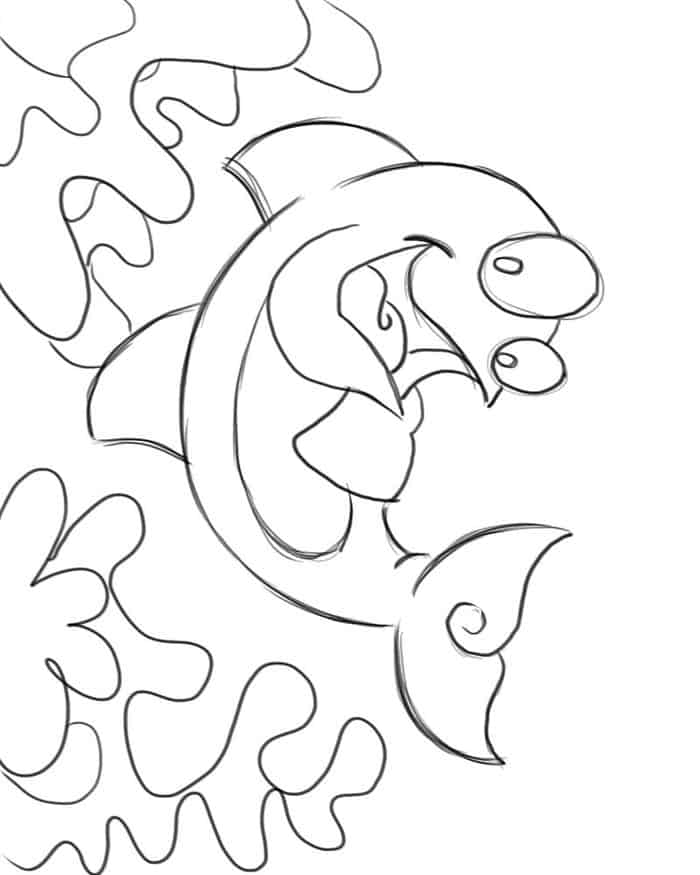 Baby Dolphin Coloring Pages For Kids