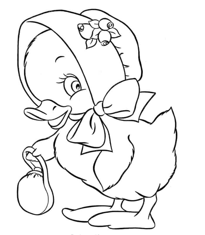Baby Duck Coloring Pages