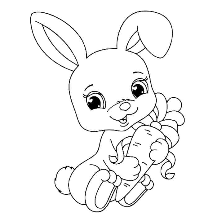 Baby Rabbit Coloring Pages