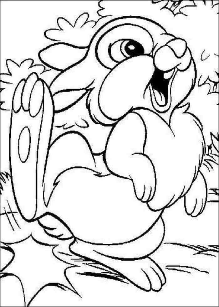 Baby Rabbit Pooh Coloring Pages