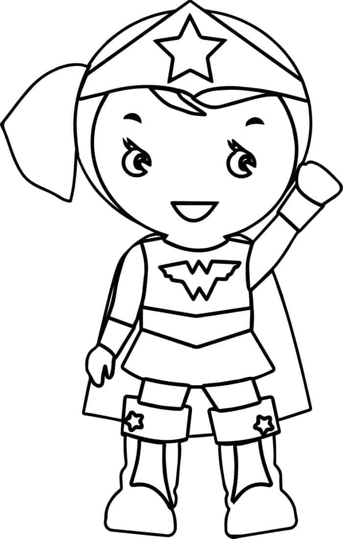 Baby Wonder Woman Coloring Pages