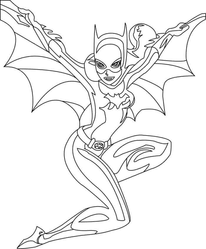 Batgirl Coloring Pages For Kids Free