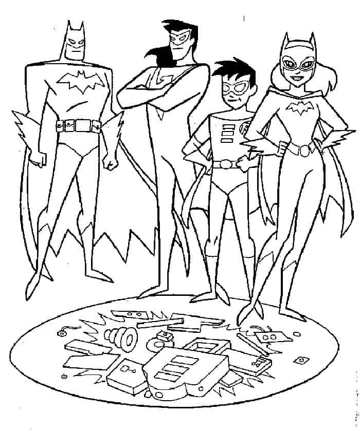 Batman Robin Batgirl Coloring Pages