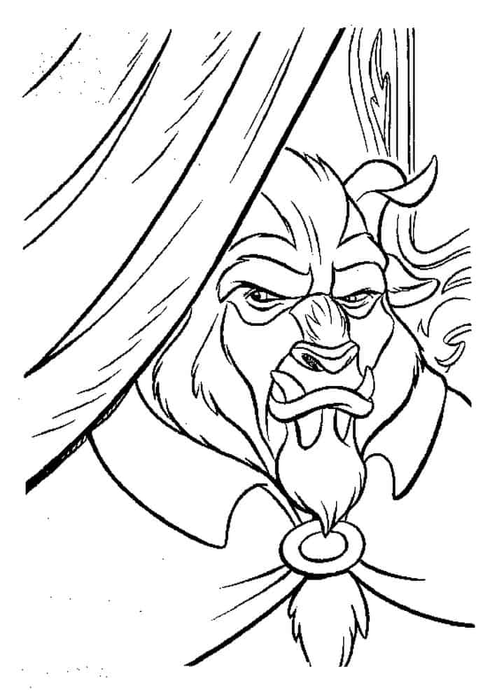 Beauty And The Beast Coloring Pages Beast