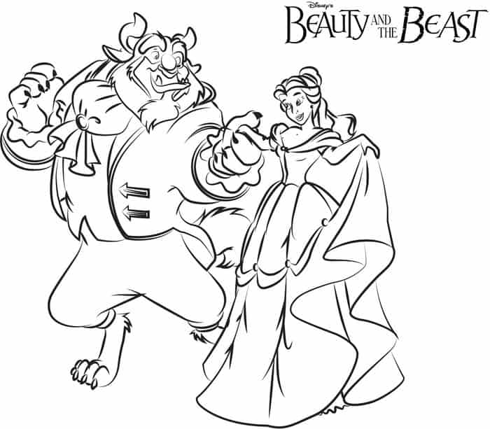 Beauty And The Beast Coloring Pages Disney