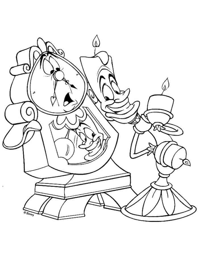 Beauty And The Beast Coloring Pages For Kids