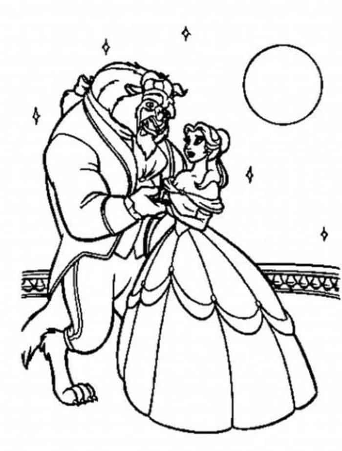 Beauty And The Beast Coloring Pages Pdf