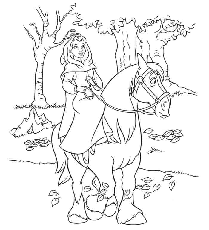 Beauty And The Beast Free Coloring Pages
