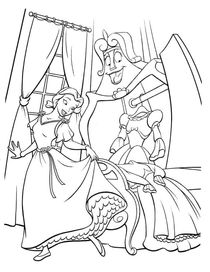 Beauty And The Beast Live Action Coloring Pages