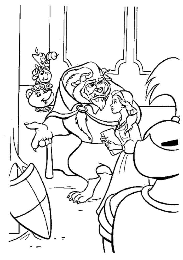 Beauty And The Beast Live Action Free Coloring Pages