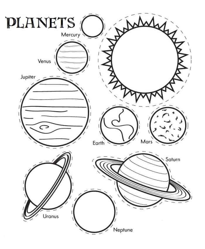 Black And White Coloring Pages Of Our Solar System