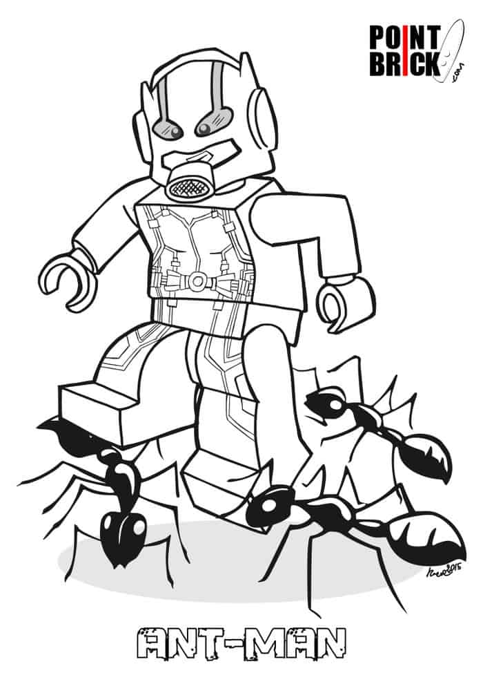 Blank Coloring Pages Lego Ant Man