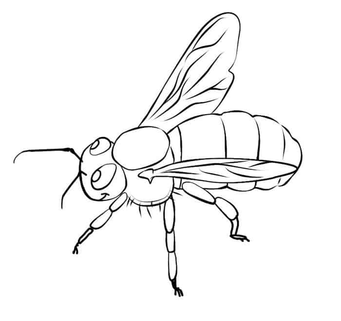 Buzzz Said The Bee Coloring Pages For Preschoolers