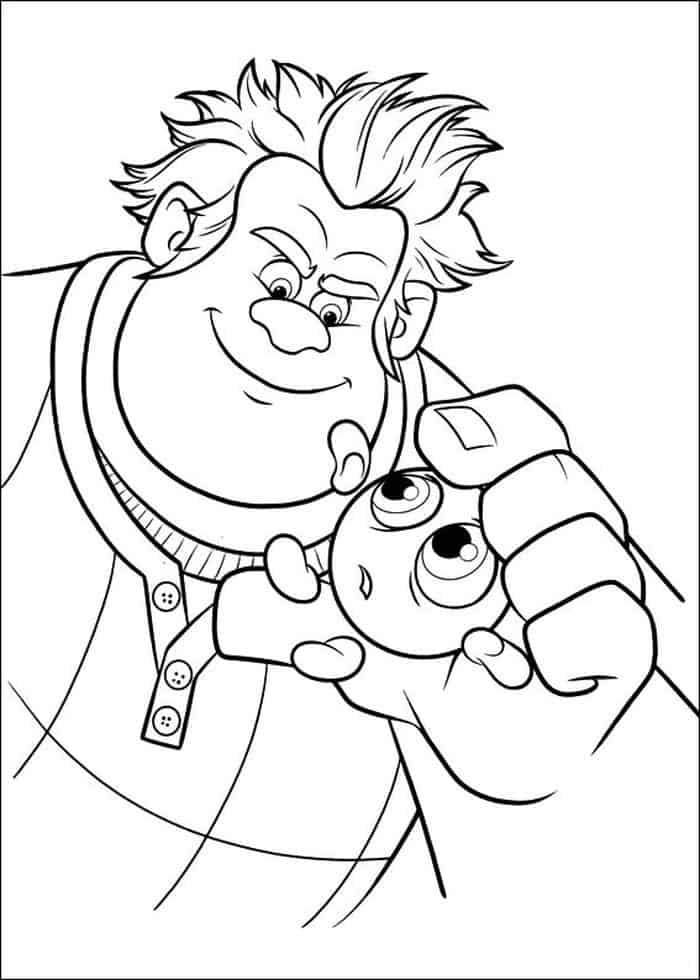 Candlehead Wreck It Ralph Face Coloring Pages