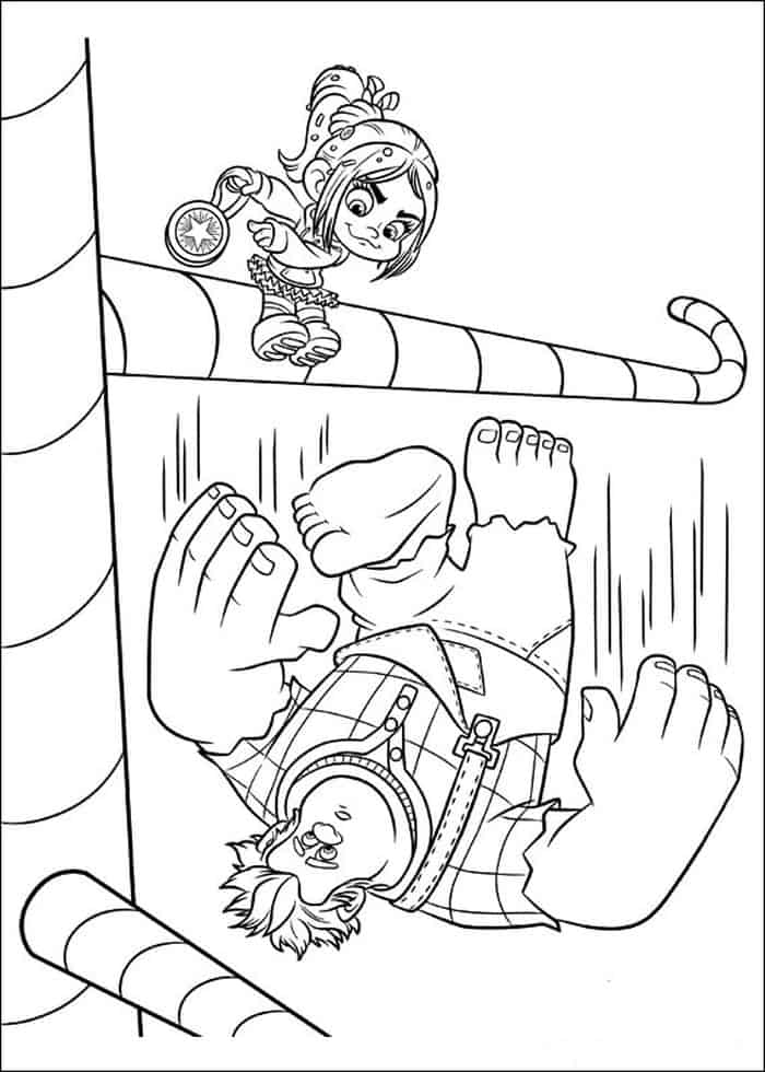 Candyland Wreck It Ralph Coloring Pages