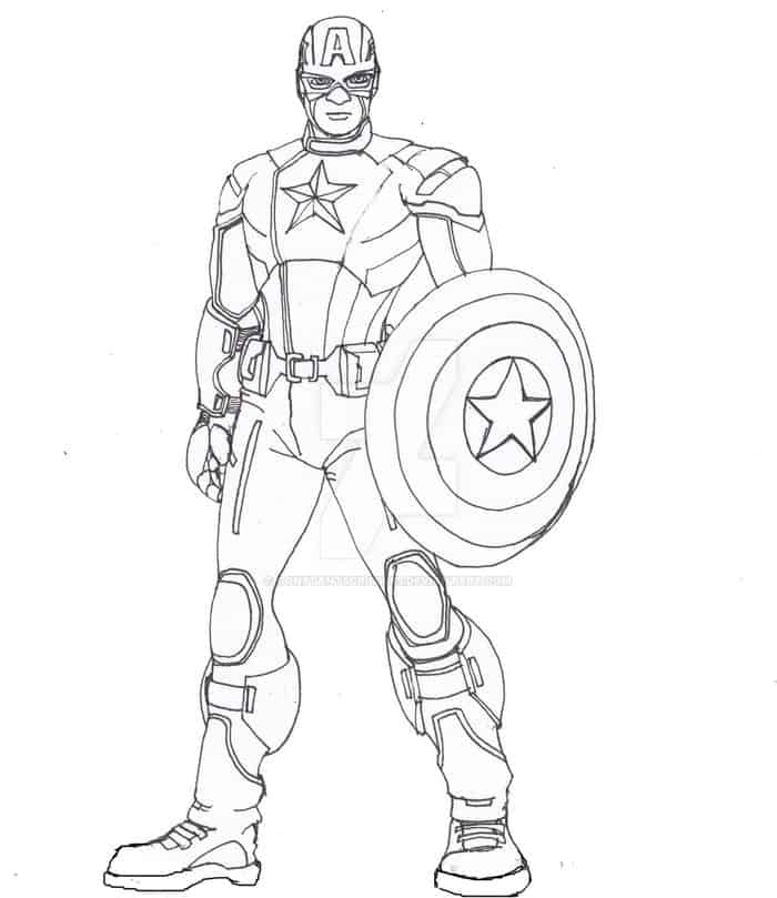 Captain America Civil War Printing Coloring Pages