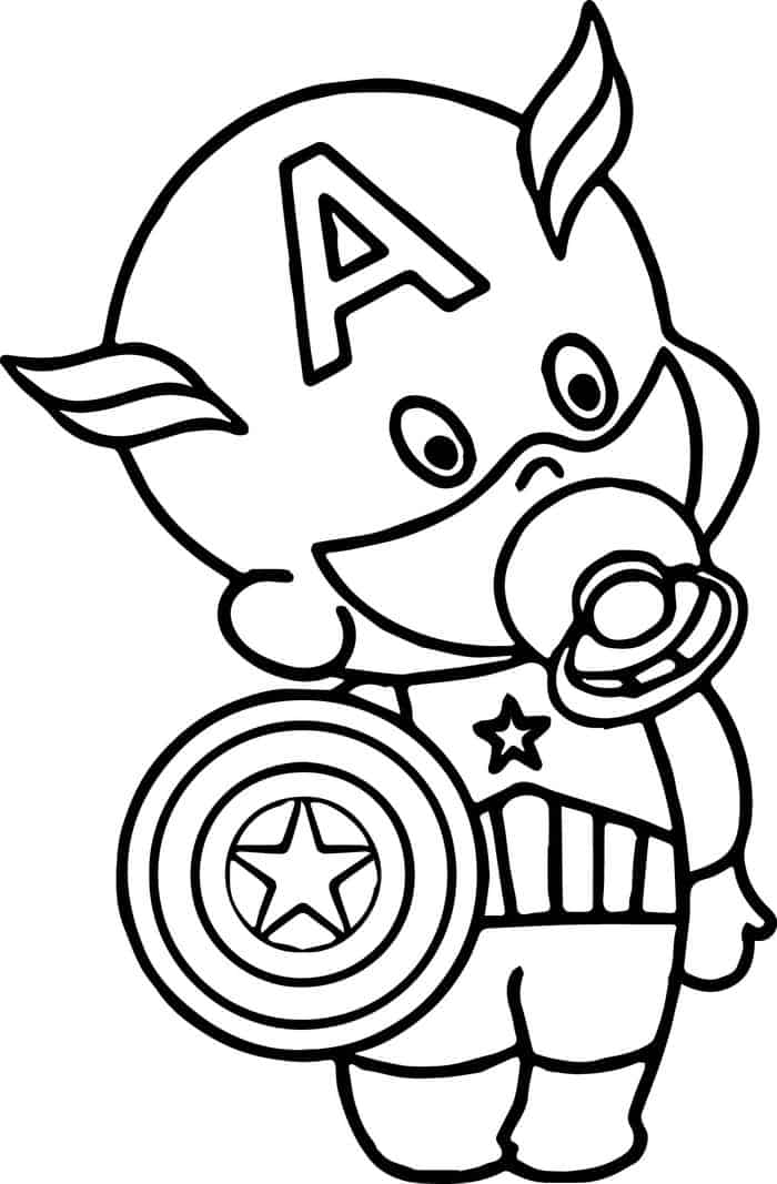 Captain America Coloring Pages For Kids Printable