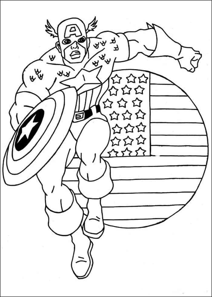 Captain America Coloring Pages Online