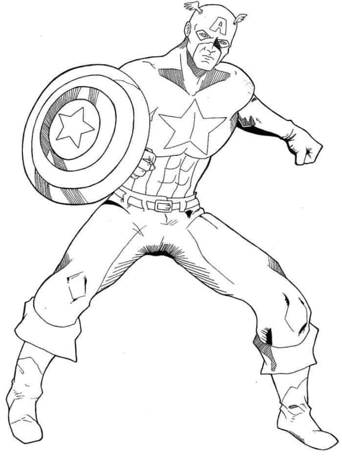 Captain America Downloadable Coloring Pages