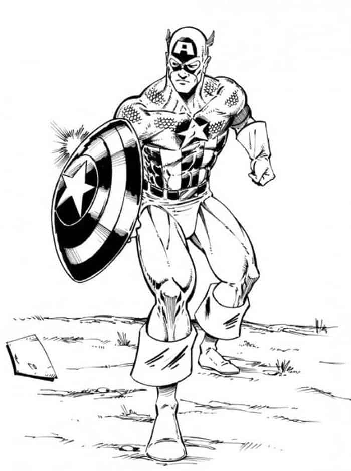 Captain America Movie Coloring Pages