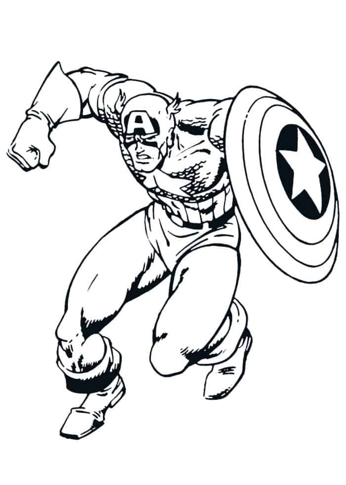 Captain America Shield Printable Coloring Pages