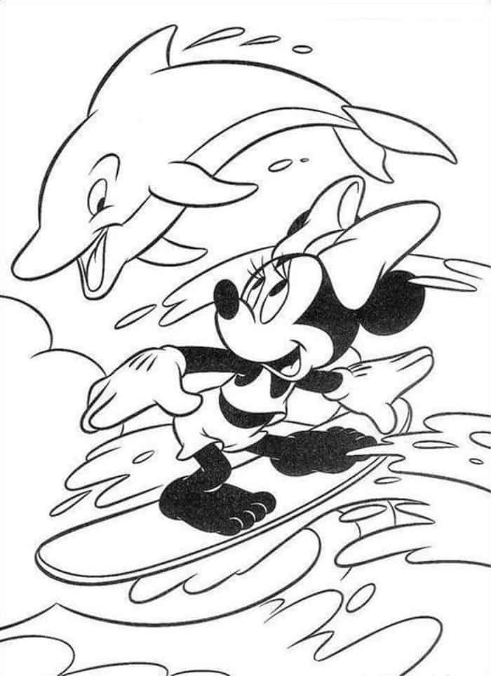 Cartoon Dolphin Coloring Pages